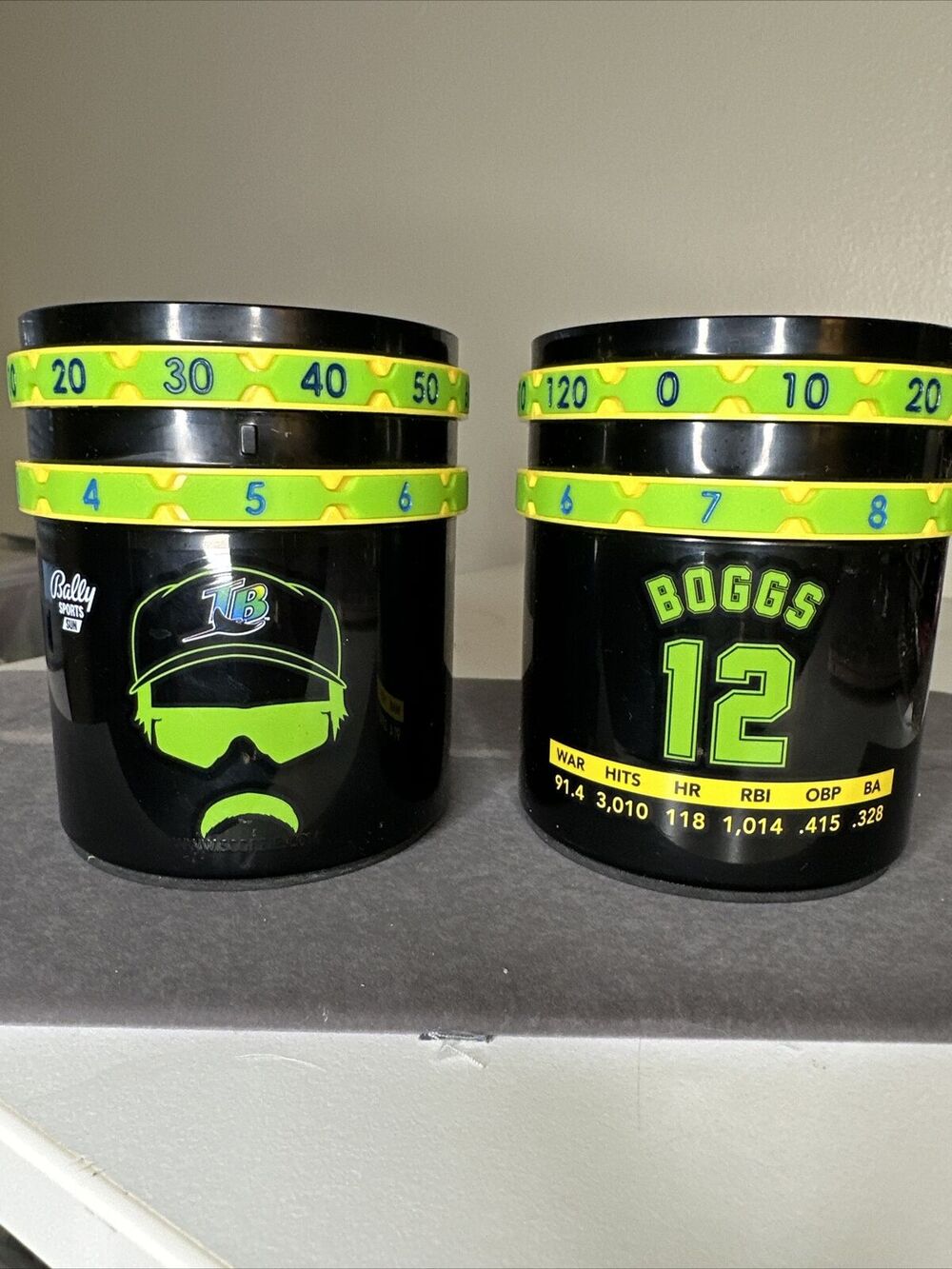 Tampa Bay Devil Rays Wade Boggs Rays Hall Of Fame Scorzie Cooler Set Of 2